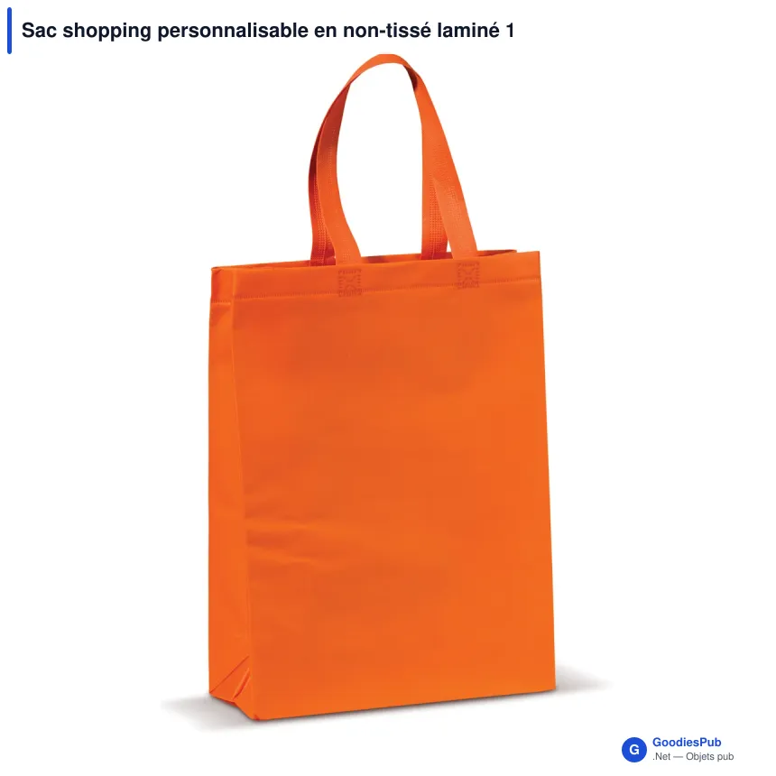 Sac shopping personnalisable en non-tissé laminé 105 g/m² avec logo - Moyen - Image 9