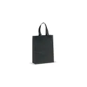 Variante Noir - Sac shopping personnalisable en non-tissé laminé 105 g/m² avec logo - Moyen
