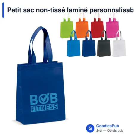 Petit sac non-tissé laminé personnalisable 105 g/m² avec logo - Coloris