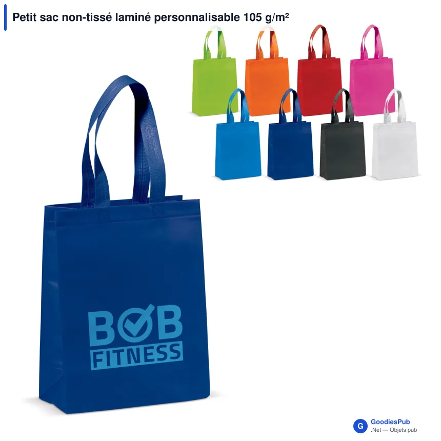 Petit sac non-tissé laminé personnalisable 105 g/m² avec logo - Coloris - Image 1