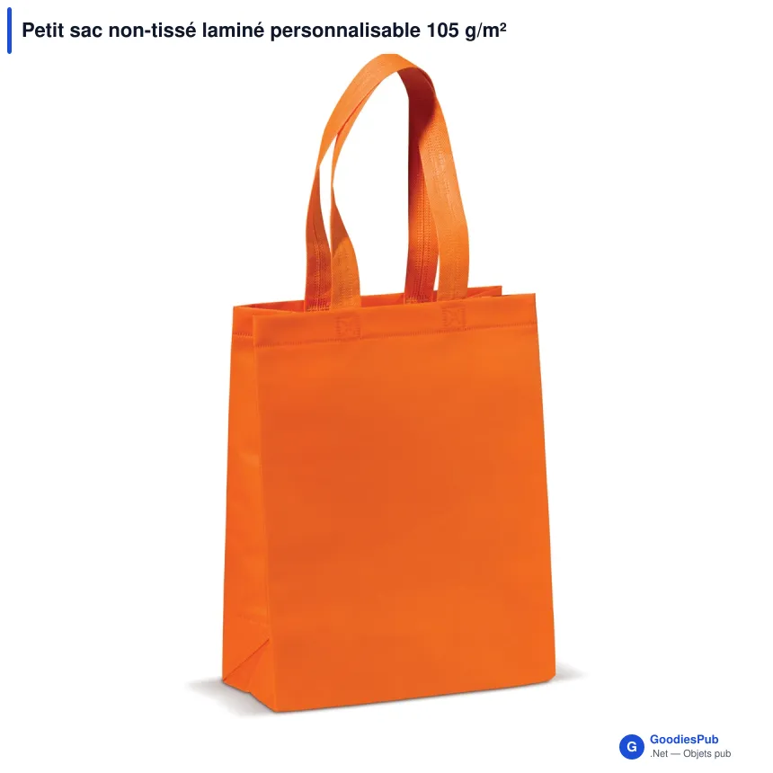 Petit sac non-tissé laminé personnalisable 105 g/m² avec logo - Coloris - Image 2