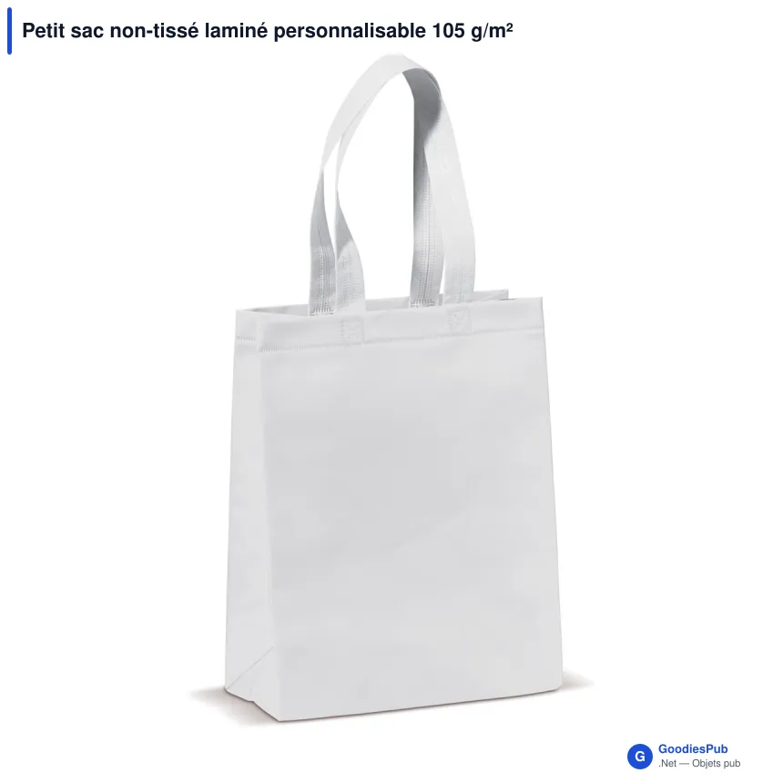 Petit sac non-tissé laminé personnalisable 105 g/m² avec logo - Coloris - Image 3