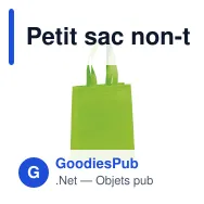 Petit sac non-tissé laminé personnalisable 105 g/m² avec logo - Coloris - Miniature 8