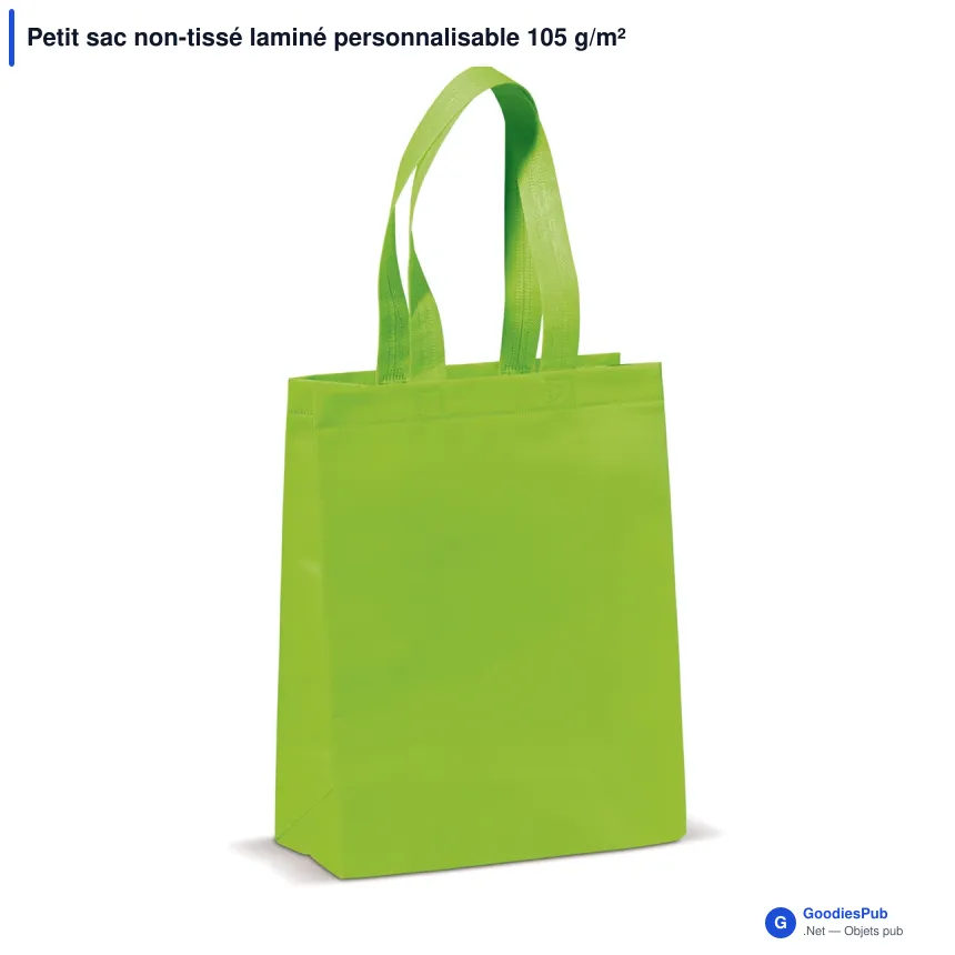 Petit sac non-tissé laminé personnalisable 105 g/m² avec logo - Coloris - Image 8