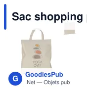 Sac shopping personnalisable anses courtes coton OEKO-TEX® 220 g/m² avec logo - Nature - Miniature 1