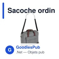 Sacoche ordinateur personnalisable en polyester avec logo - Brixton - Miniature 2