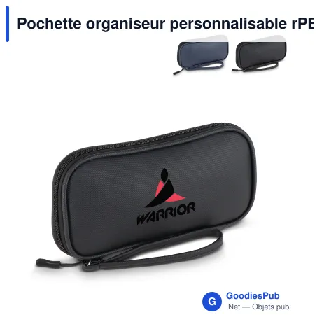 Pochette organiseur personnalisable rPET 210D enduit PU avec logo - Kyra