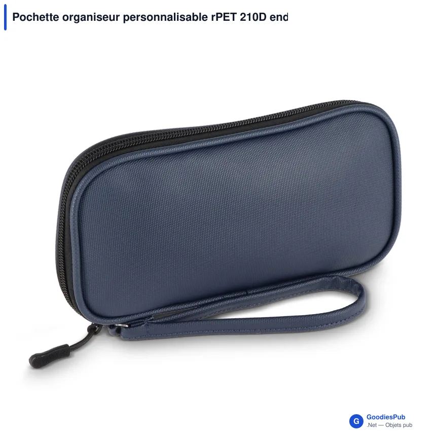Pochette organiseur personnalisable rPET 210D enduit PU avec logo - Kyra - Image 2