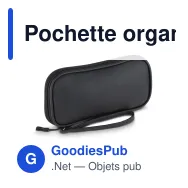 Pochette organiseur personnalisable rPET 210D enduit PU avec logo - Kyra - Miniature 3