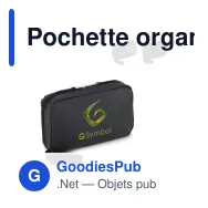 Pochette organiseur personnalisable rPET 210D enduit PU avec logo - Napa - Miniature 1