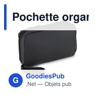 Pochette organiseur personnalisable rPET 210D enduit PU avec logo - Napa - Miniature 3