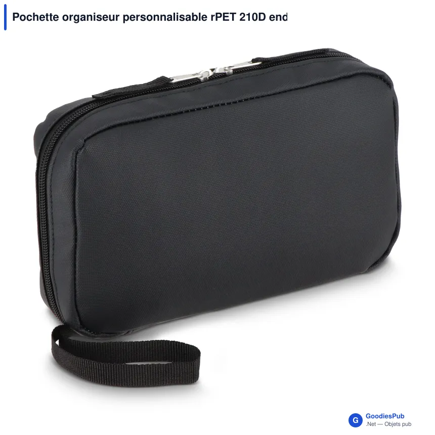 Pochette organiseur personnalisable rPET 210D enduit PU avec logo - Napa - Image 3