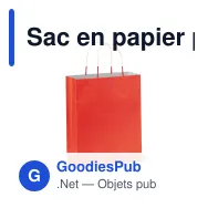 Sac en papier personnalisable 120 g/m² avec logo - Eco moyen format - Miniature 2