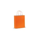 Variante Orange - Sac en papier personnalisable 120 g/m² avec logo - Eco moyen format
