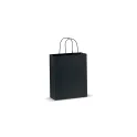 Variante Noir - Sac en papier personnalisable 120 g/m² avec logo - Eco moyen format
