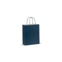 Variante Bleu foncé - Sac en papier personnalisable 120 g/m² avec logo - Eco moyen format