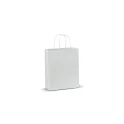 Variante Blanc - Sac en papier personnalisable 120 g/m² avec logo - Eco moyen format