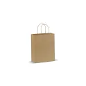 Variante Marron clair - Sac en papier personnalisable 120 g/m² avec logo - Eco moyen format