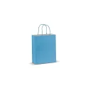 Variante Bleu clair - Sac en papier personnalisable 120 g/m² avec logo - Eco moyen format