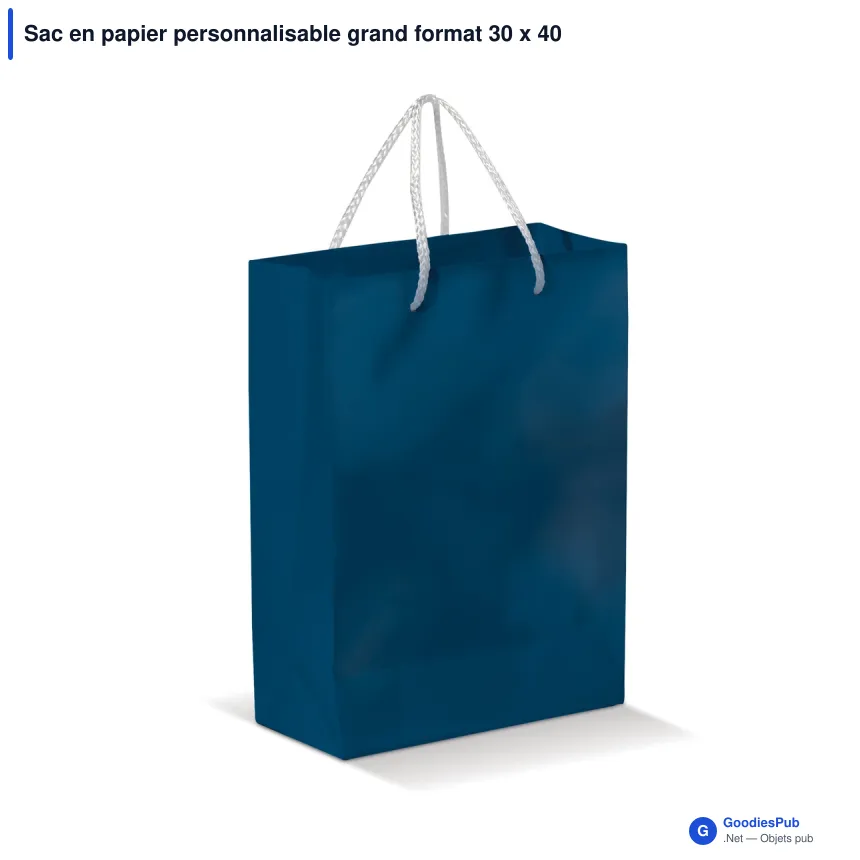 Sac en papier personnalisable grand format 30 x 40 cm avec logo - Grand - Image 3