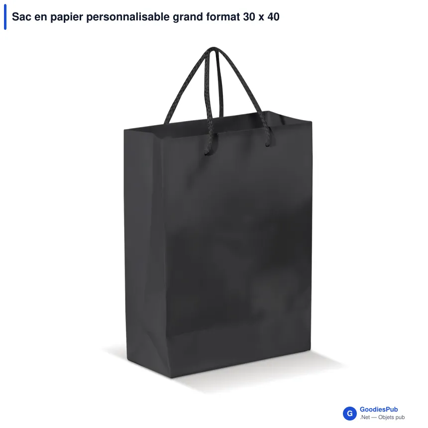 Sac en papier personnalisable grand format 30 x 40 cm avec logo - Grand - Image 6