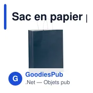 Sac en papier personnalisable 120 g/m² avec logo - Look Eco grand format - Miniature 2