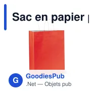 Sac en papier personnalisable 120 g/m² avec logo - Look Eco grand format - Miniature 4