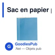 Sac en papier personnalisable 120 g/m² avec logo - Look Eco grand format - Miniature 5
