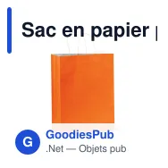 Sac en papier personnalisable 120 g/m² avec logo - Look Eco grand format - Miniature 6