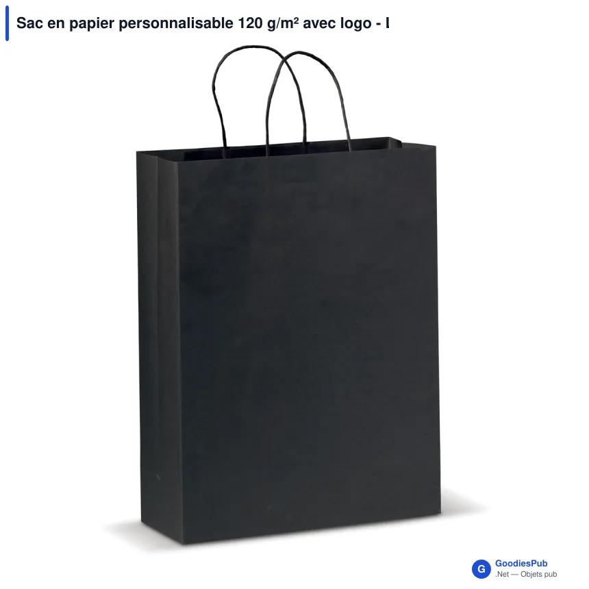 Sac en papier personnalisable 120 g/m² avec logo - Look Eco grand format - Image 8