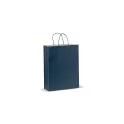 Variante Bleu foncé - Sac en papier personnalisable 120 g/m² avec logo - Look Eco grand format