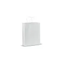 Variante Blanc - Sac en papier personnalisable 120 g/m² avec logo - Look Eco grand format