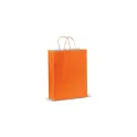 Variante Orange - Sac en papier personnalisable 120 g/m² avec logo - Look Eco grand format