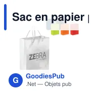 Sac en papier personnalisable petit format 18 x 24 cm avec logo - Petit - Miniature 1