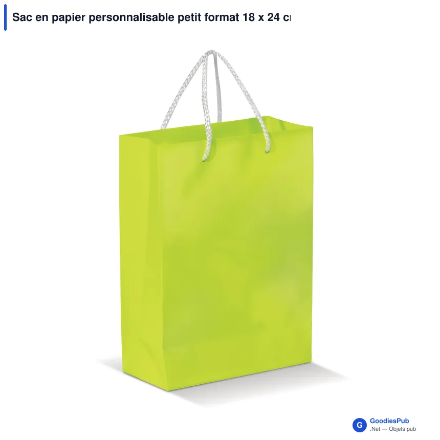 Sac en papier personnalisable petit format 18 x 24 cm avec logo - Petit - Image 2