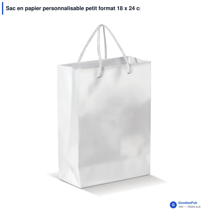 Sac en papier personnalisable petit format 18 x 24 cm avec logo - Petit - Image 3