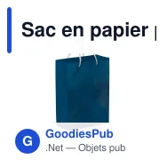 Sac en papier personnalisable petit format 18 x 24 cm avec logo - Petit - Miniature 5