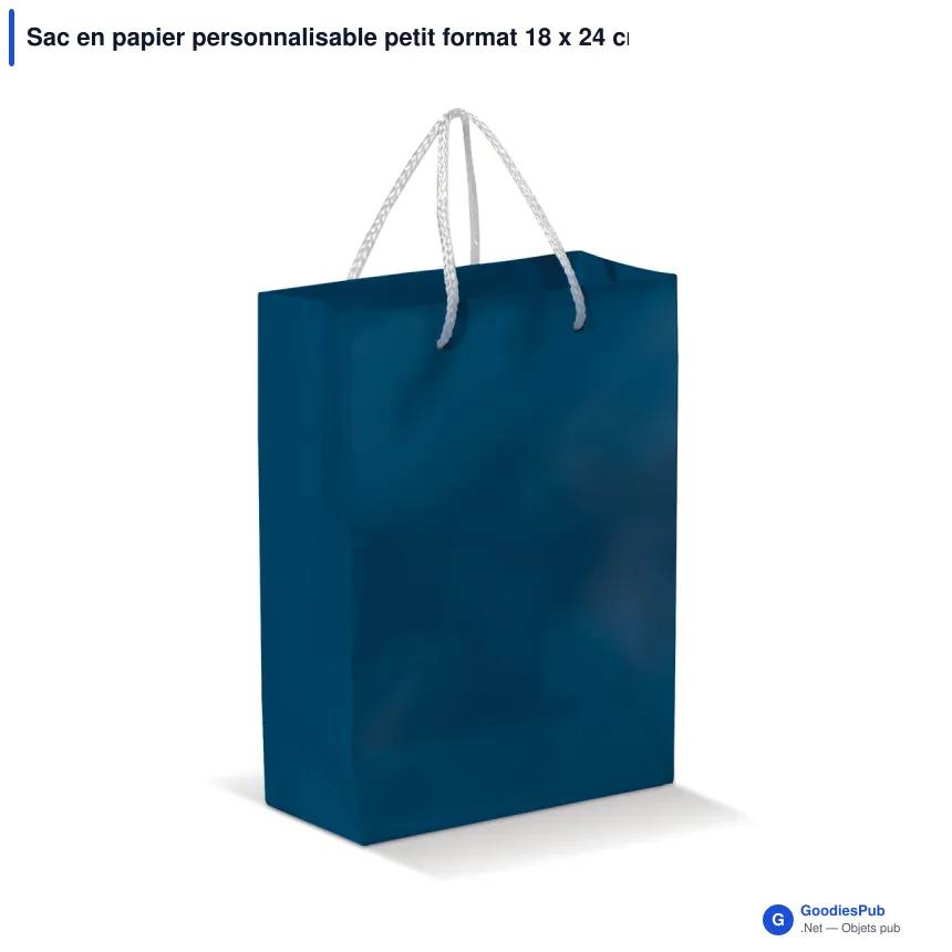 Sac en papier personnalisable petit format 18 x 24 cm avec logo - Petit - Image 5