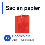 Sac en papier personnalisable petit format 18 x 24 cm avec logo - Petit - Miniature 6