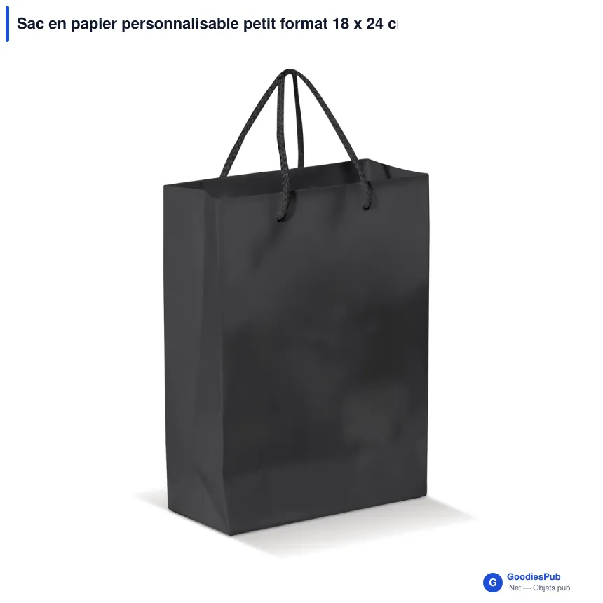 Sac en papier personnalisable petit format 18 x 24 cm avec logo - Petit - Image 7