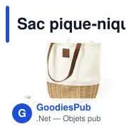 Sac pique-nique personnalisable Laudan avec logo - Miniature 1
