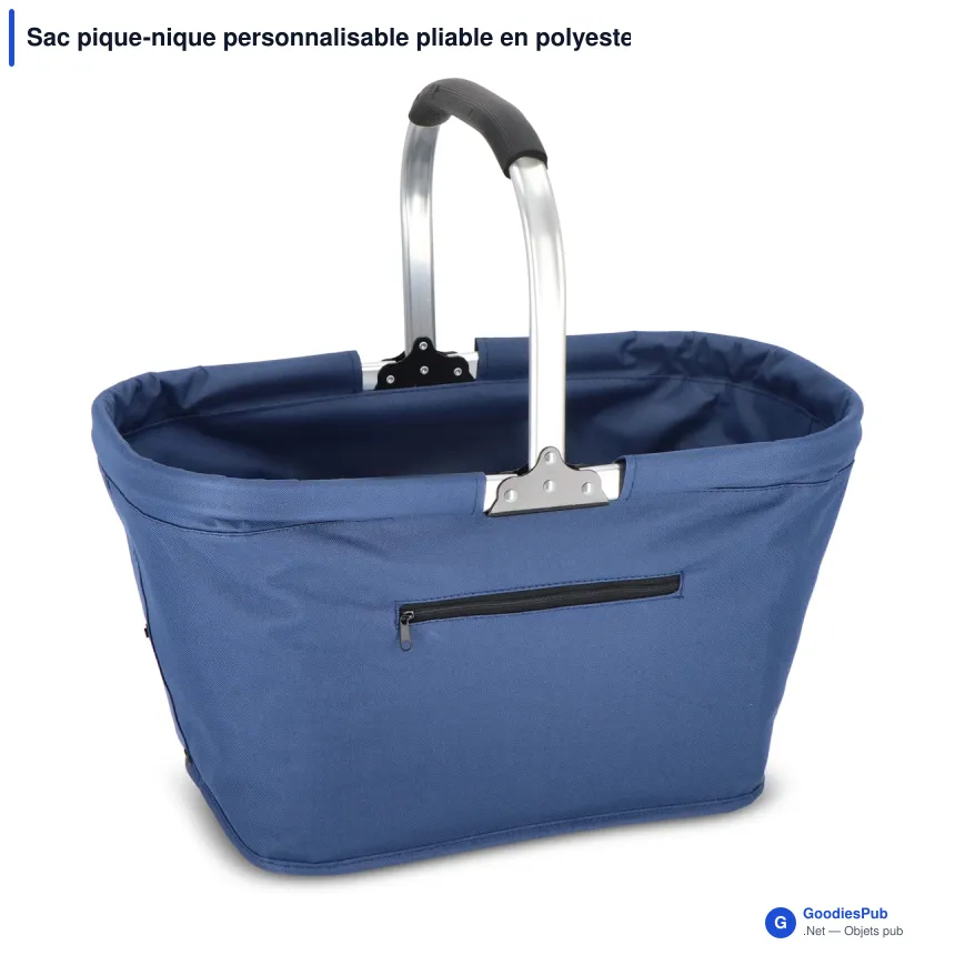 Sac pique-nique personnalisable pliable en polyester avec logo - Pique-nique - Image 2
