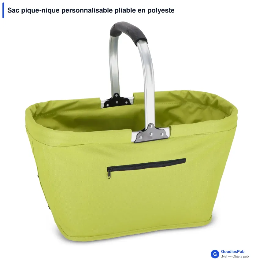 Sac pique-nique personnalisable pliable en polyester avec logo - Pique-nique - Image 4