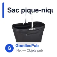 Sac pique-nique personnalisable pliable en polyester avec logo - Pique-nique - Miniature 5