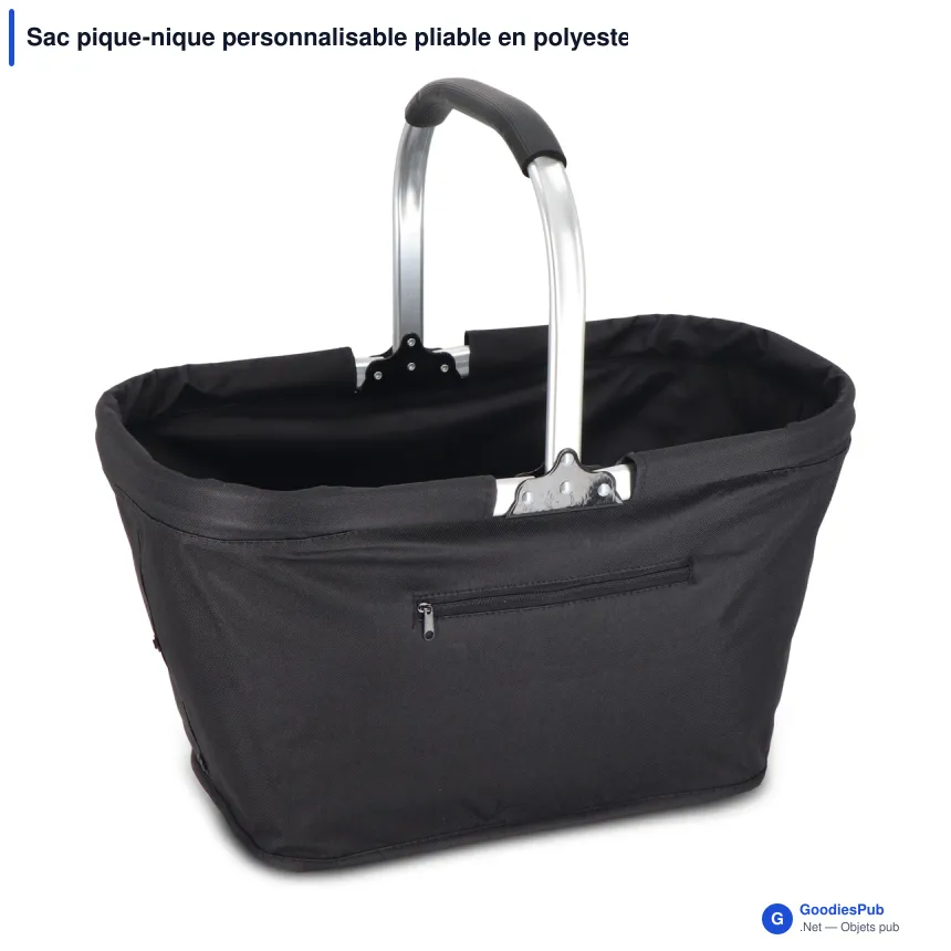 Sac pique-nique personnalisable pliable en polyester avec logo - Pique-nique - Image 5