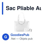 Sac pliable personnalisé Austen avec logo pour entreprises - Miniature 1