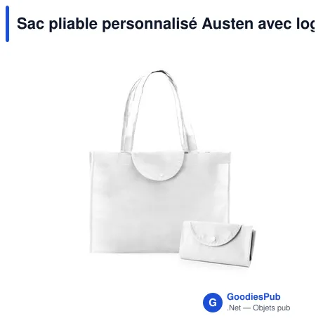 Sac pliable personnalisé Austen avec logo pour entreprises