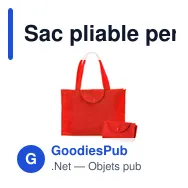 Sac pliable personnalisé Austen avec logo pour entreprises - Miniature 11