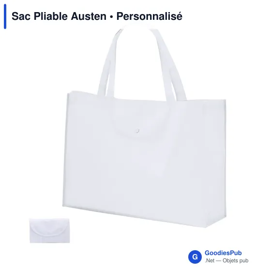 Sac pliable personnalisé Austen avec logo pour entreprises - Image 12