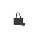 Variante noir - Sac pliable personnalisé Austen avec logo pour entreprises